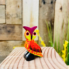 Mini Owl 1 Alebrije Handcarve Wood Decoration Figure