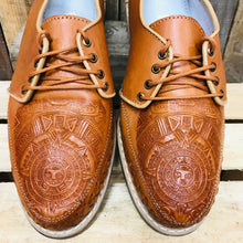 Light Brown Calendar Design - Leather Men Shoes