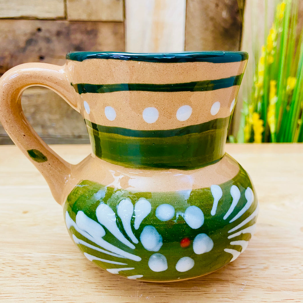 Green Daffodil Clay Mug
