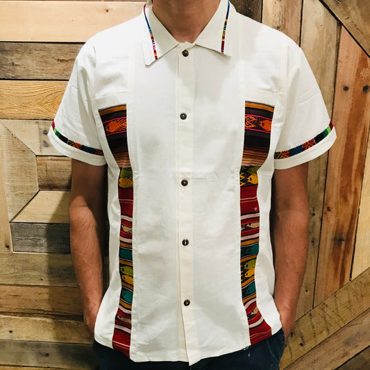 Beige Men Coralillo Shirt Double Lines - Men Shirt