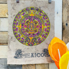 Medium Aztec Calendar Design - Amate Paintings