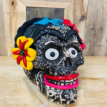 Medium Frida Sugar Skull - Epoxy Clay and Resin Skull