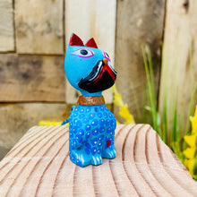 Mini Persa Cat Alebrije Handcarve Wood Decoration Figure