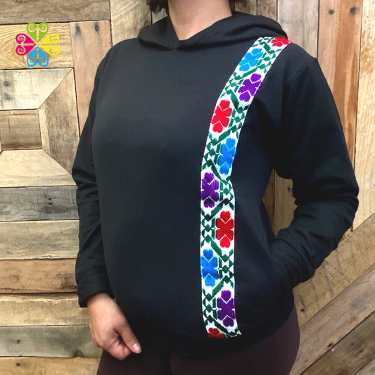 Women Hoodie Bordado -Stripe