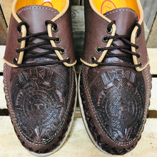 Dark Brown Calendar Design - Leather Men Shoes