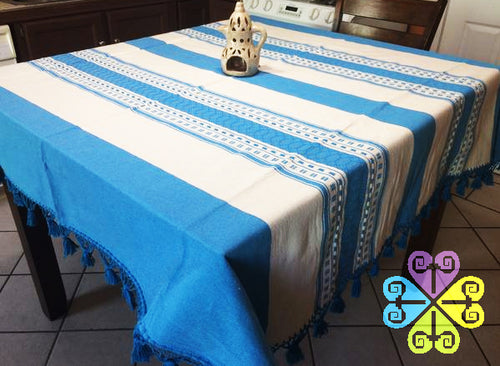 Solid Color Artisan Loom Table Cover - Mantel Artesanal