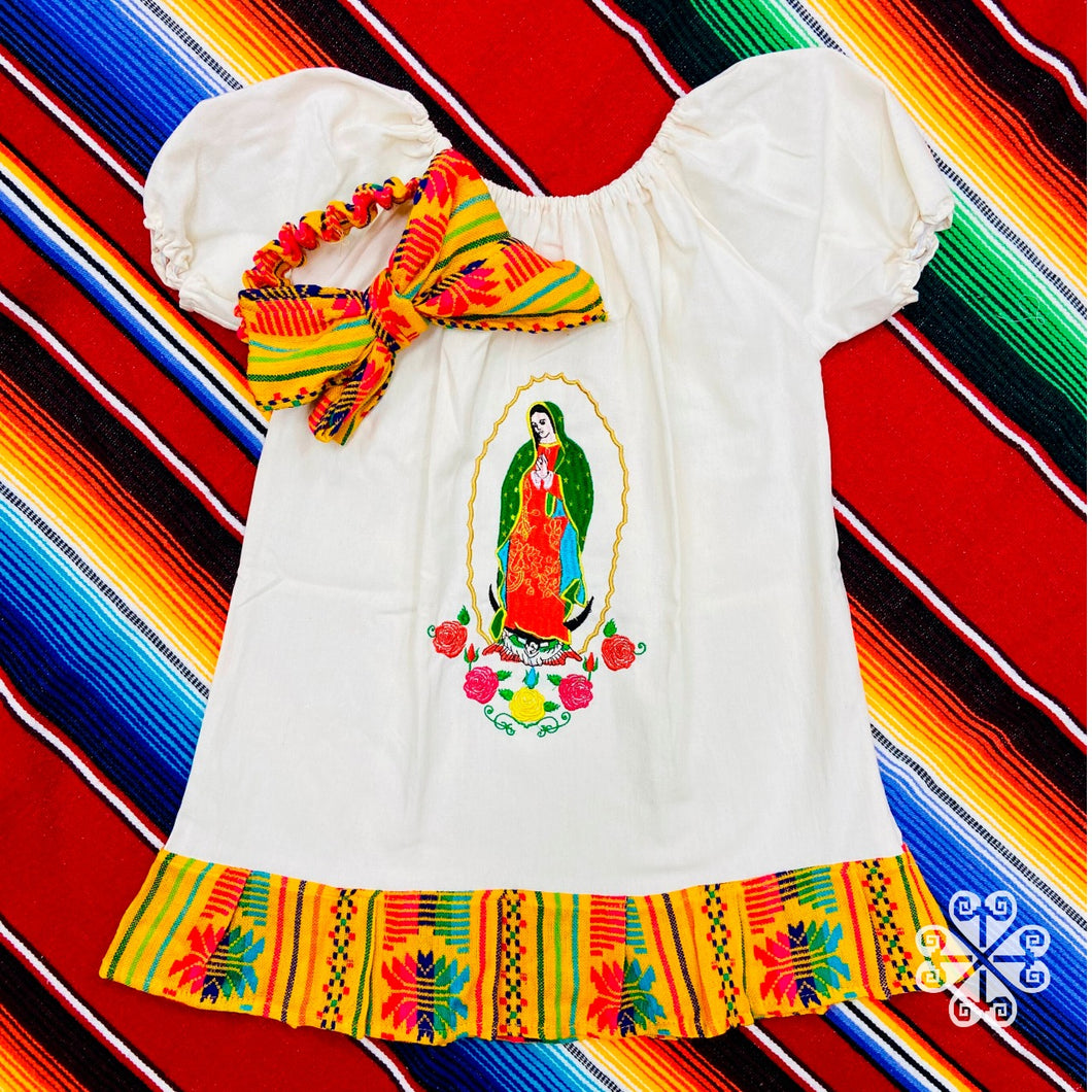 Guadalupe Children Dress with Headband - Embroider